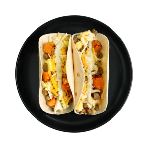 Egg & Sausage Tacos with Sweet Potatoes